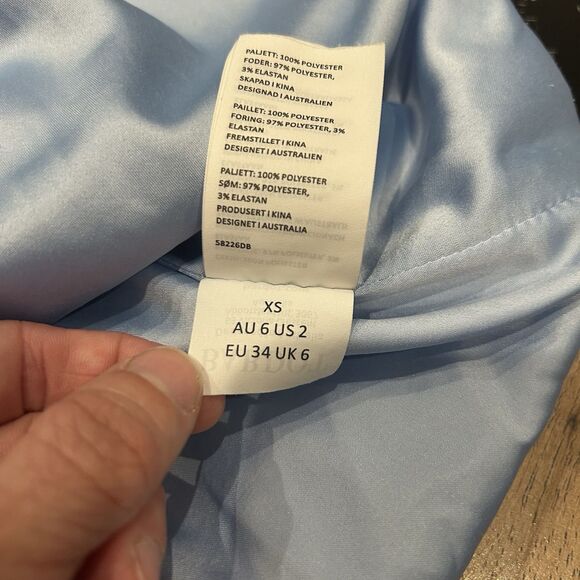 Bardot Purple Blue-Purple Sequin One Shoulder Mini Cocktail Dress XS 2 Sparkly - Picture 8 of 10